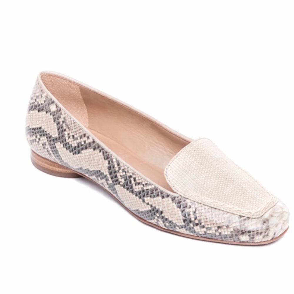 Bernardo snake skin flats